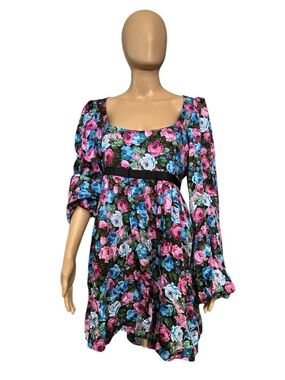 For Love & Lemons Maggie floral mini dress size large